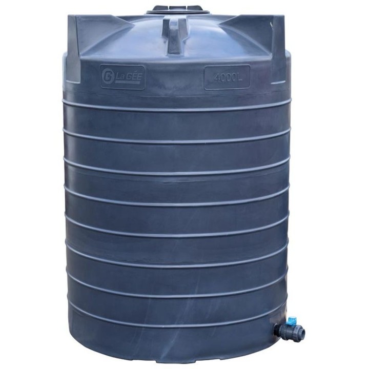 Cuve de stockage d'eau aérienne 4000 L PEHD, Ø 1,60 m La Gée