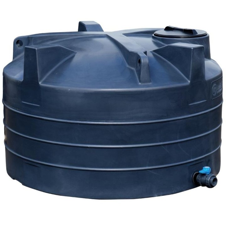 Cuve de stockage d'eau aérienne 3000 L PEHD, Ø 1,95 m La Gée