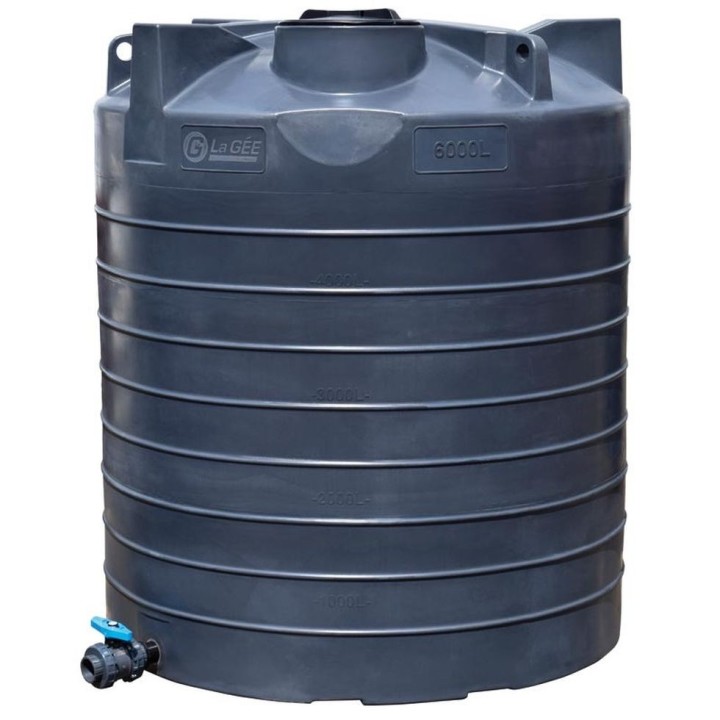 Cuve de stockage d'eau aérienne 6000 L PEHD, Ø 1,95 m La Gée