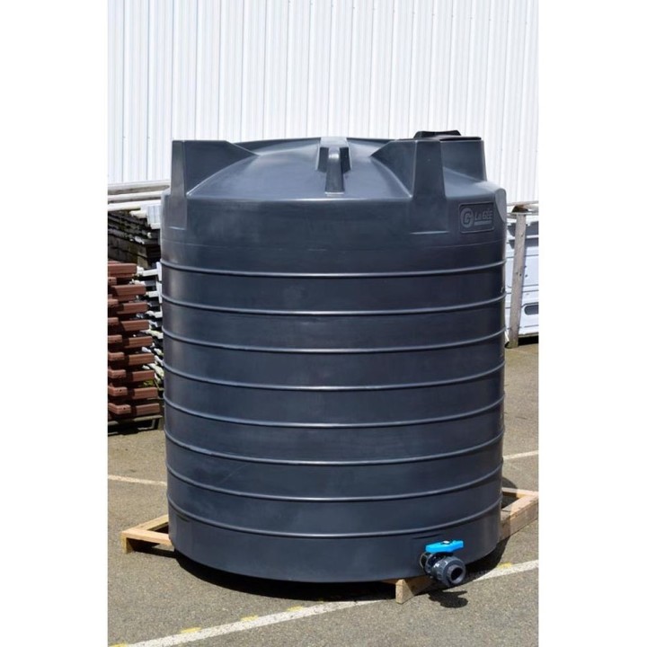 Cuve de stockage d'eau aérienne 6000 L PEHD, Ø 1,95 m La Gée