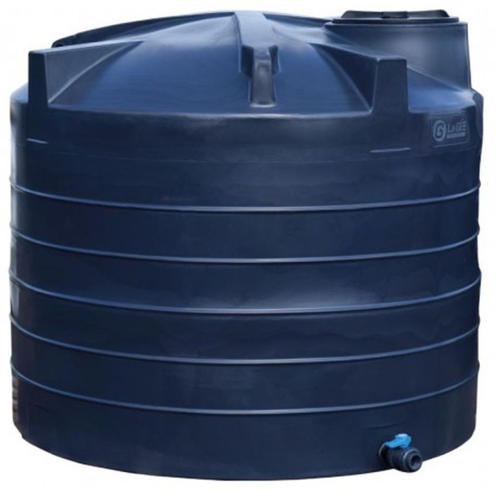 Cuve de stockage d'eau aérienne 8000 L PEHD, Ø 2,39 m La Gée