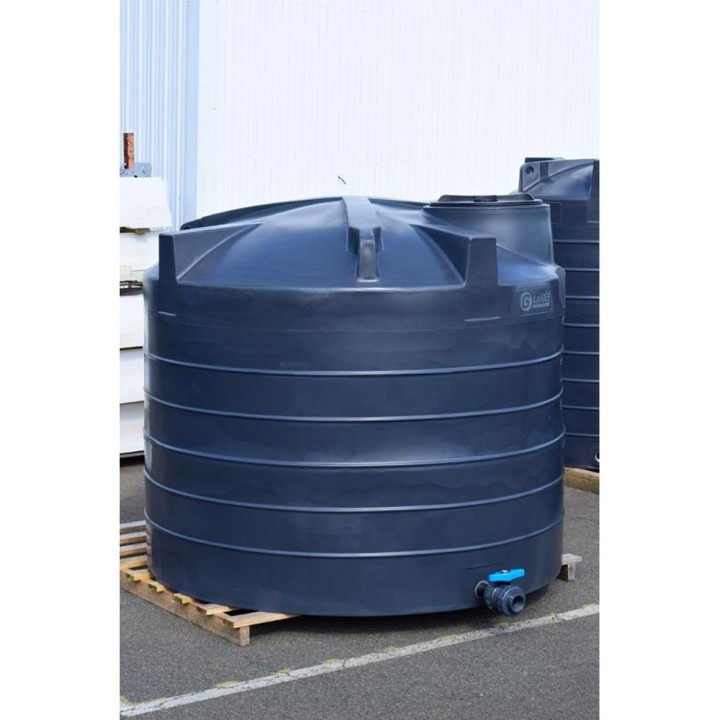 Cuve de stockage d'eau aérienne 8000 L PEHD, Ø 2,39 m La Gée