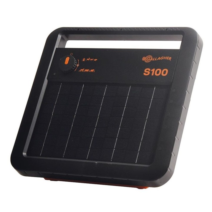 Électrificateur solaire avec batterie Lithium 6 Volt S12 Gallagher + OFFERT 1 piquet de terre gratuit