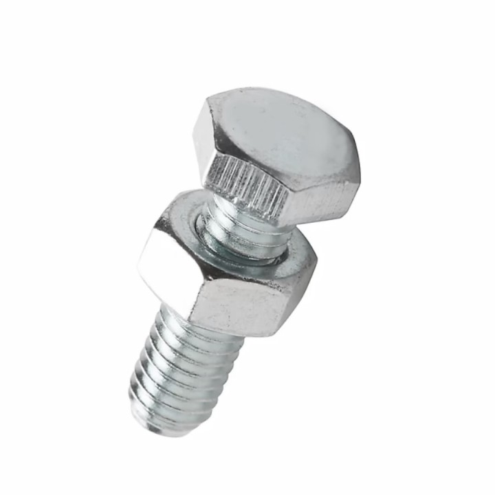 Boulon tête hexagonale 6 x 16 mm acier zingué (x500pcs)