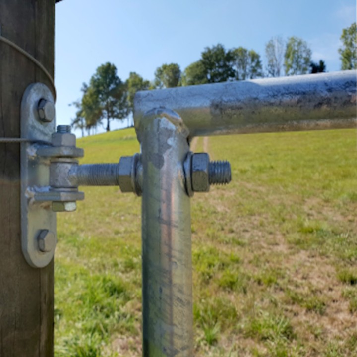 Barrière d'herbage galvanisée réglable 1 à 1,7 m, hauteur 90 cm Kerbl