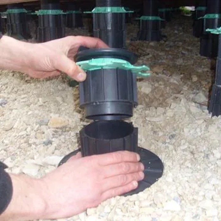 Réhausse 60mm pour Plot Terrasse Dalle Essentiel Jouplast, sac de 60 unités