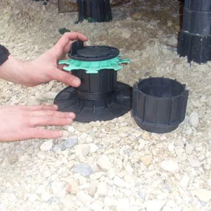 Réhausse 60mm pour Plot Terrasse Dalle Essentiel Jouplast, sac de 60 unités