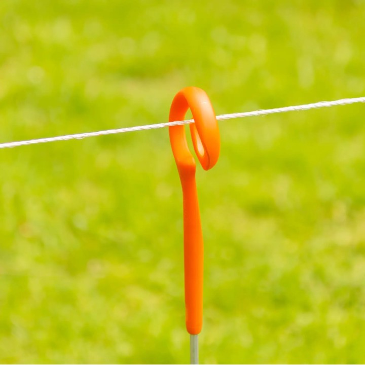 Fil conducteur clôture Vidoflex 9 Turboline blanc long. 400 m (twine/torsadé)