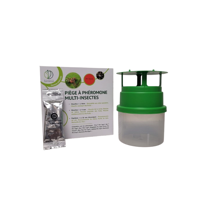 Kit Buis : 1 piège Smart Trap + 1 phéromone seringue Box T Pro Caps contre la pyrale du buis (Cydalima perspectalis)