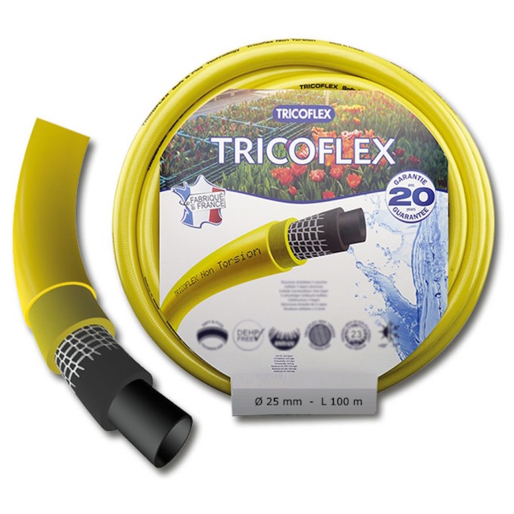 Tuyau souple multicouche TRICOFLEX Jaune 25 mm - Longueur 100 m