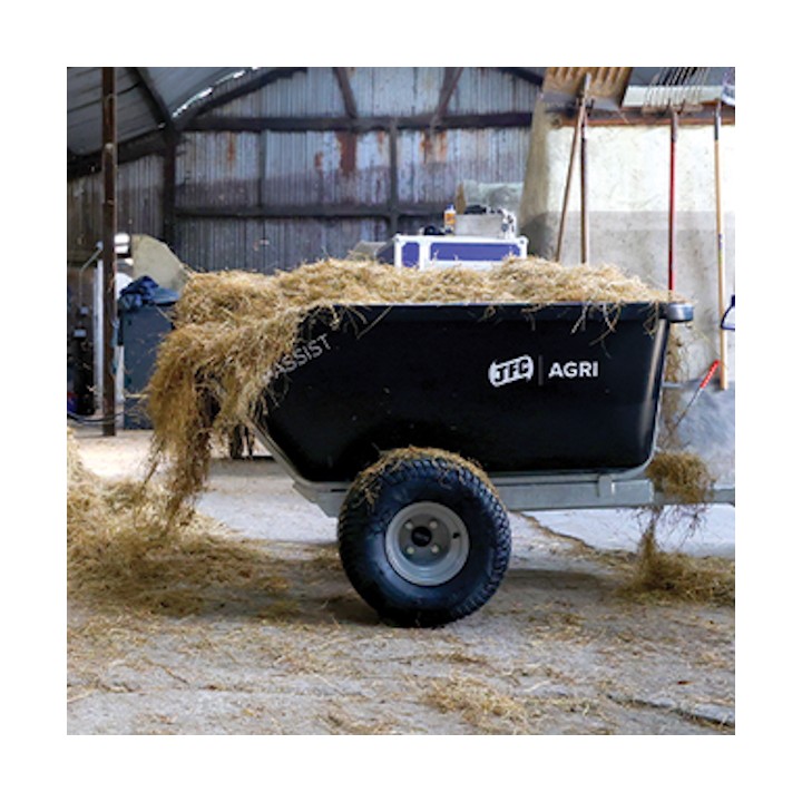 Remorque basculante JFC Agri, 500 L, tout terrain à vérin à gaz