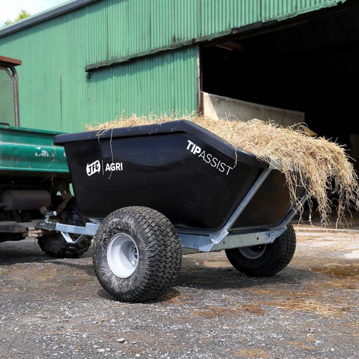 Remorque basculante JFC Agri, 500 L, tout terrain à vérin à gaz