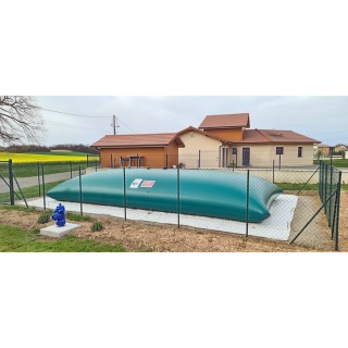 Réserve Citerne souple incendie 60m3 - 1 poteau incendie bleu hors gel, options au choix