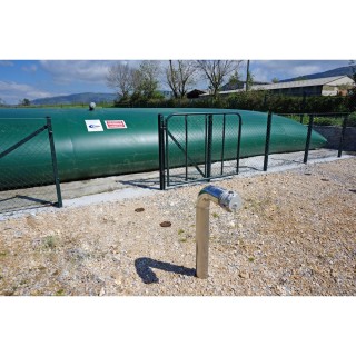 Réserve Citerne souple incendie 60m3 - 1 col de cygne inox hors gel, options au choix