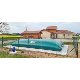 Réserve Citerne souple incendie 250m3 - 2 poteaux incendie bleu hors gel, options au choix