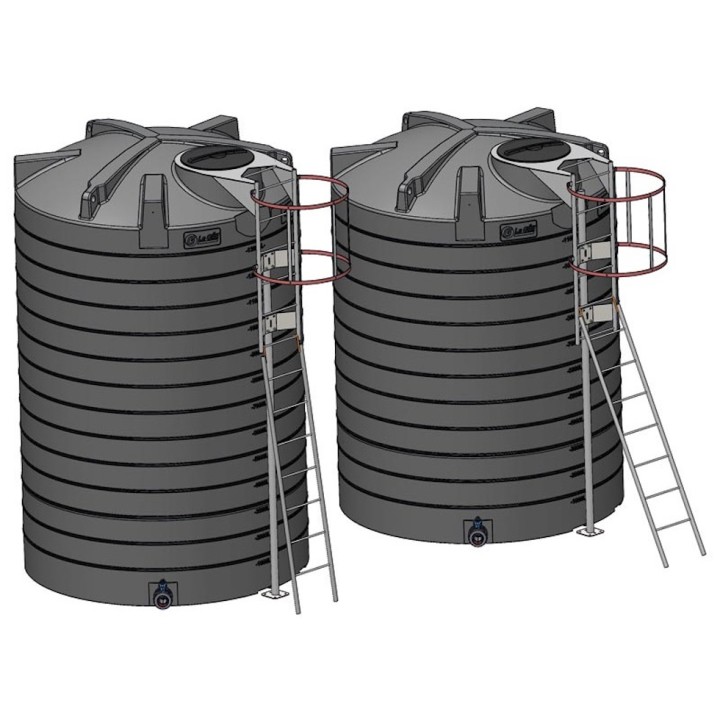Echelle à crinoline galvanisée pour cuves verticales eau et engrais Ø 2,39 m, 13000L - 15000L La Gée