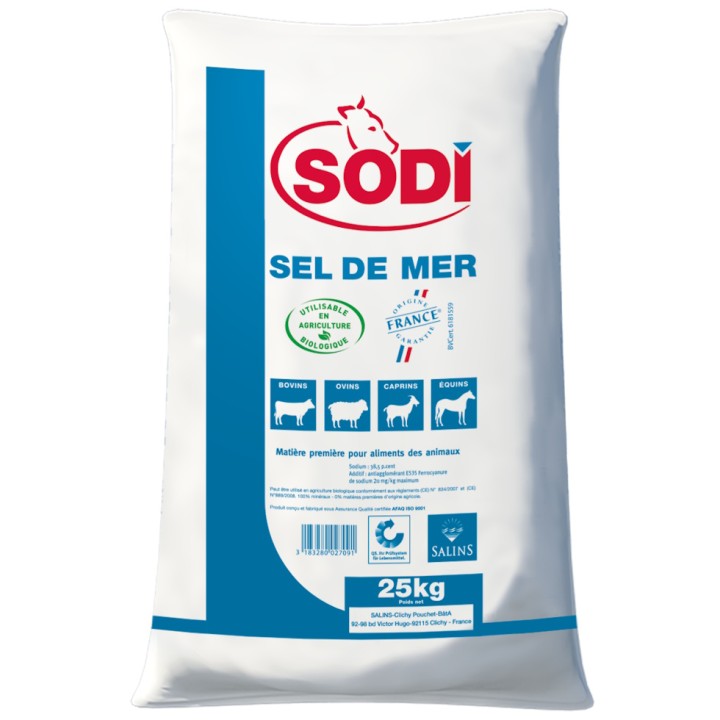 Sel agricole mer gros essoré 25 kg - A l'unité ou en palette