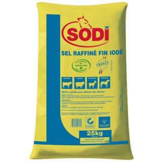 Sel fin raffiné iodé séché 25 kg - Palette de 16 ou 40 sacs