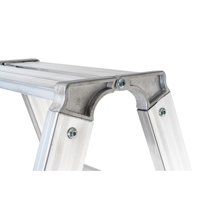 Escabeau double aluminium 4 marches, hauteur travail max. 2,39 m