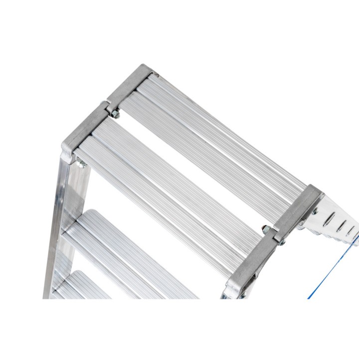 Escabeau double aluminium 4 marches, hauteur travail max. 2,39 m