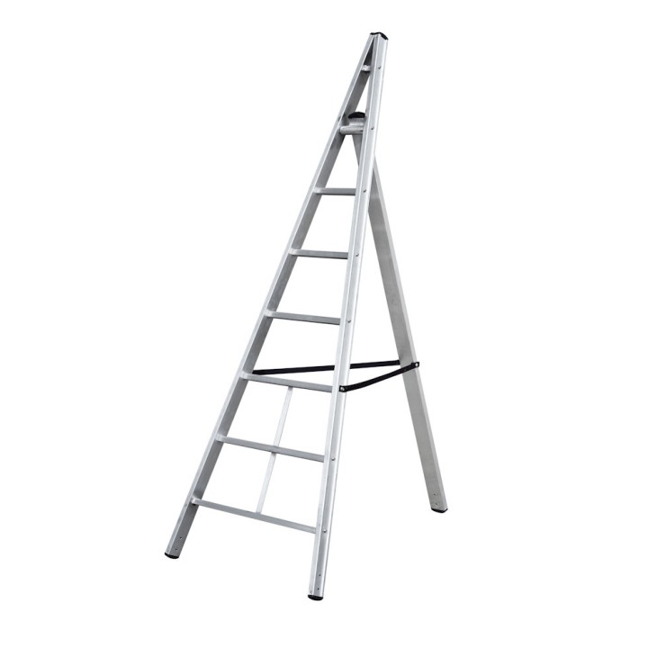 Échelle fruitière de cueillette aluminium 6 échelons, hauteur travail max. 2,77 m