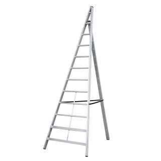 Échelle fruitière de cueillette aluminium 10 échelons, hauteur travail max. 3,84 m