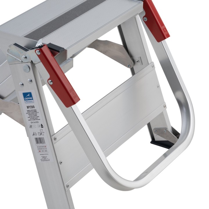 Marche-pieds pliant professionnel aluminium 2 marches, hauteur travail max. 2,44 m