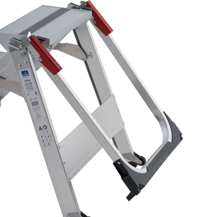 Marche-pieds pliant professionnel aluminium 3 marches, hauteur travail max. 2,66 m