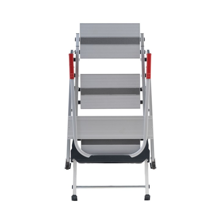 Marche-pieds pliant professionnel aluminium 3 marches, hauteur travail max. 2,66 m