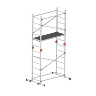 Échafaudage aluminium multifonction pliable 4 en 1 Fast&Lock 200, hauteur travail max. 2,87 m ou 3, 99 m