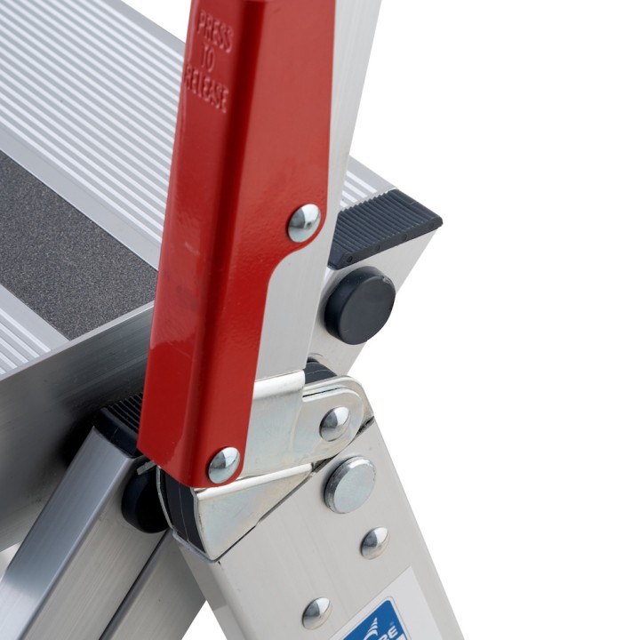 Échelle multifonction télescopique aluminium 4+4 échelons, hauteur travail max. 3,20 m ou 4,70 m
