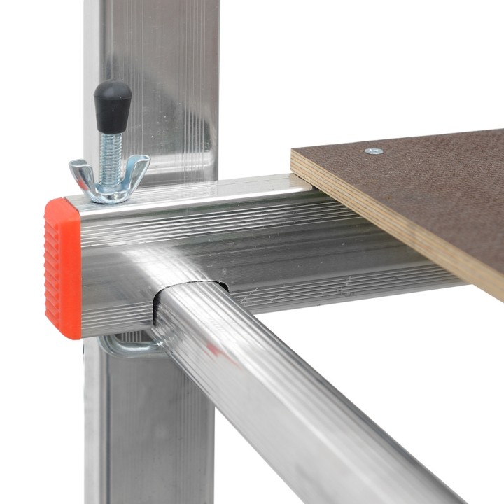 Échafaudage aluminium multifonction pliable 4 en 1 Fast&Lock 200, hauteur travail max. 2,87 m ou 3, 99 m