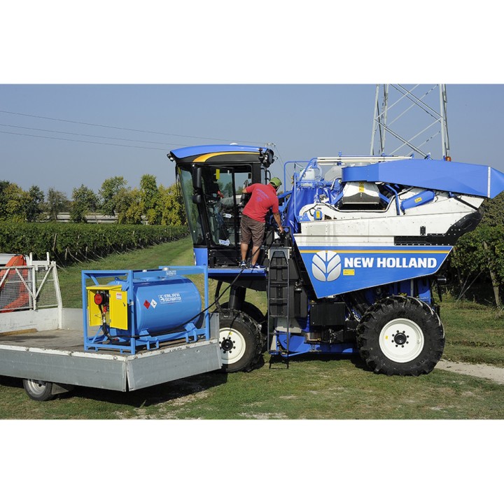 Réservoir mobile acier Traspo 380 L Gasoil, normes ADR - pompe 230 V (55 l/min), pistolet automatique avec tuyau 5 m