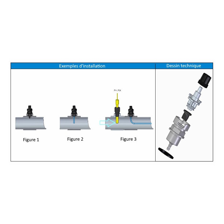 Clapet d'injection pour chambre d'analyse 1/2'