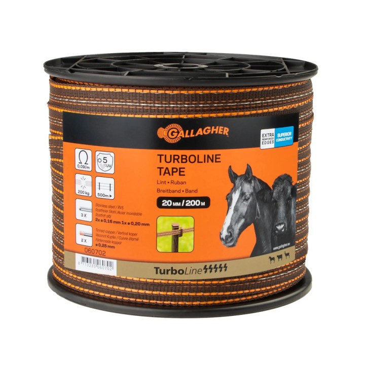 Ruban conducteur TurboLine diam. 20 mm, long. 200 m Gallagher