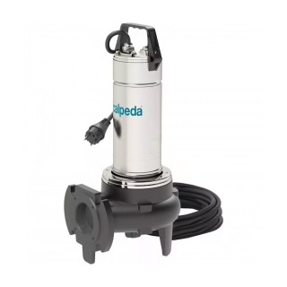 Pompe de relevage vortex monophasée GQVM 50-13 - 20 M Calpeda, eau chargée inox 1,10 Kw, sortie horizontale (sans fiche mâle)
