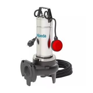Pompe de relevage vortex triphasé GQVM 50-15 CG Calpeda, eau chargée inox 1,50 Kw, sortie horizontale (livrée avec flotteur)