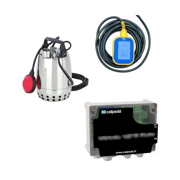 Kit évolution pour aspiration difficile KIT GEP24+GAV FB Calpeda (pompe de gavage, coffret de commande et flotteur)