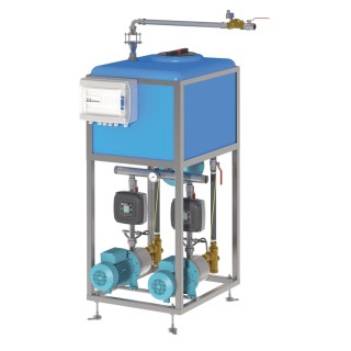Gestionnaire d'eau de pluie 150 L GEP-TWIN150 EMT MXH405, pompes MXH405, sondes PZ