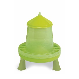 Abreuvoir plastique vert citron pour volailles 4 kg avec pieds