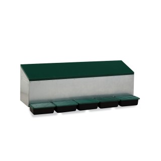 Nid pondoir poules extérieur poules 5 compartiments, fond plastique