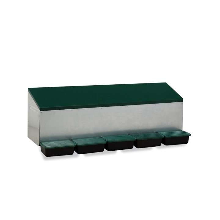 Nid pondoir poules extérieur poules 5 compartiments, fond plastique
