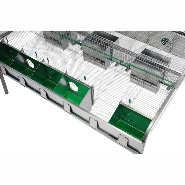Cage polyvalente pour lapins modèle Leyba 12 compartiments