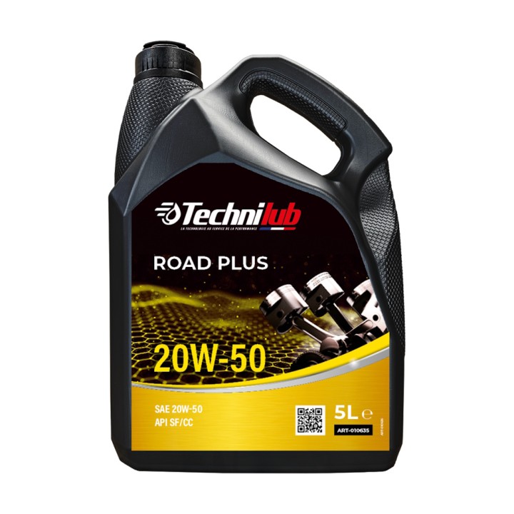Huile moteur ROAD PLUS 20W-50 - Bidon 5 L