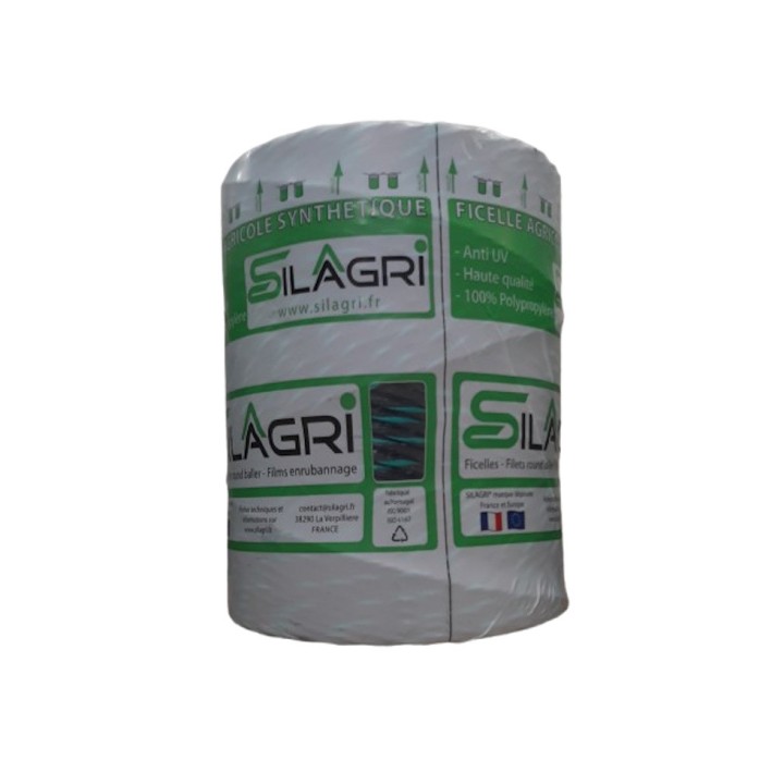 Corde PP 6 brins, toron de scierie noir / vert multi-usages