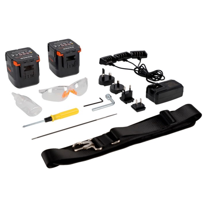 Elagueuse sur perche télescopique sans fil à batterie, 200 mm, 450-950 W, Bahco BCL108PS avec 2 batteries, chargeur