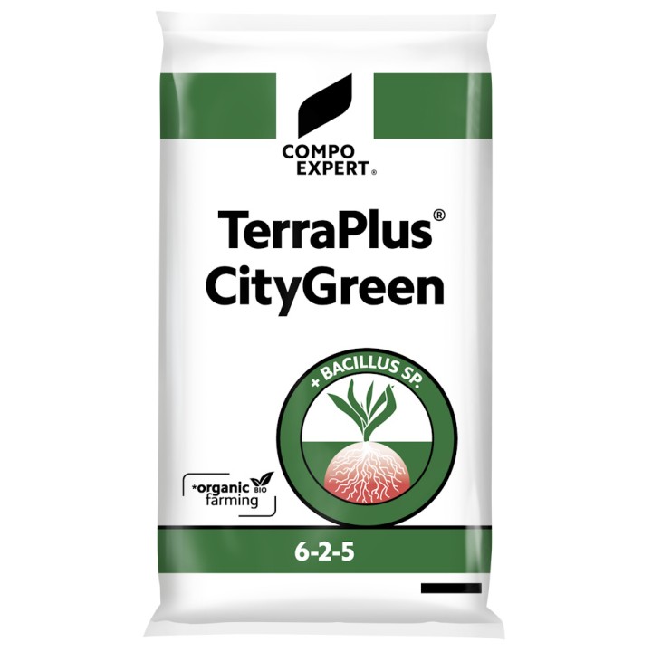 Engrais organique TerraPlus City Green 6.2.5 + Bacillus - COMPO EXPERT