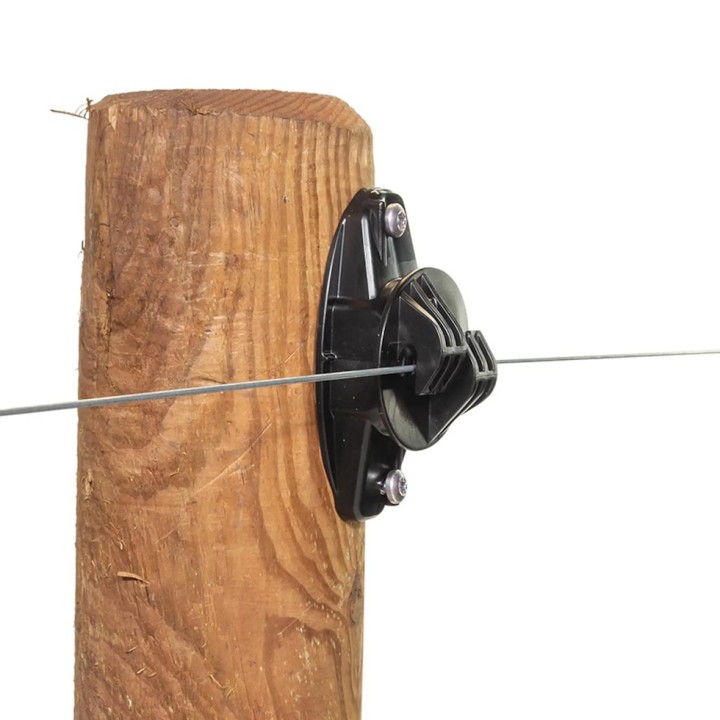 Isolateur de soutien W standard noir pour fil acier Gallagher