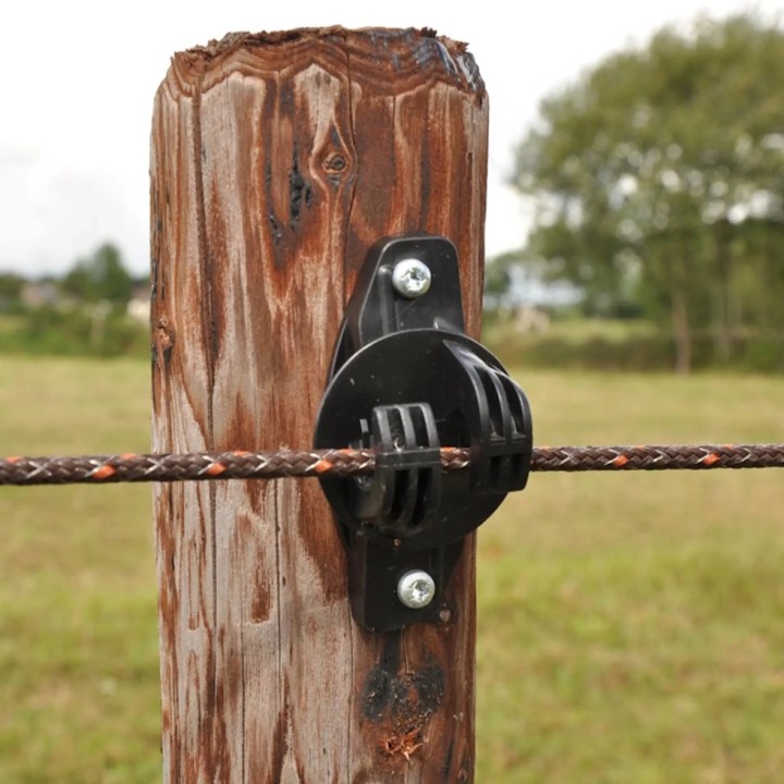 Isolateur de soutien noir W Super pour fil acier Gallagher