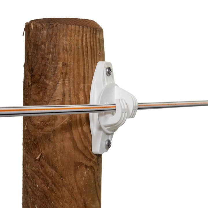 Isolateur de soutien W Super blanc pour fil acier (25 unités)